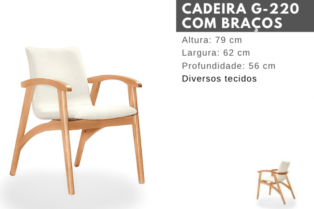 CADEIRA G-220 COM BRAÇOS